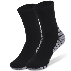2Pack Outdoor Sports Therma Thickened Towel Bottom Sock EU43-47 Black