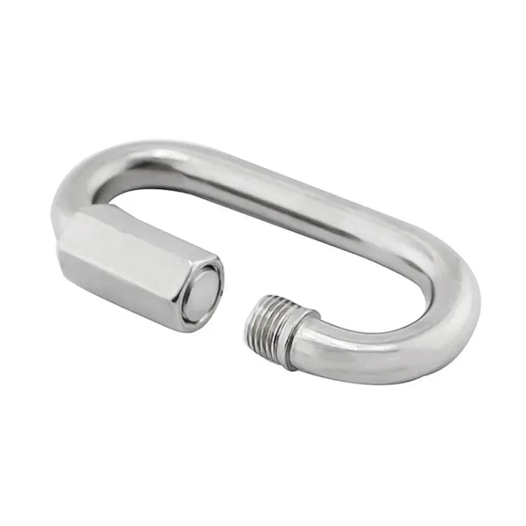 5 PCS 4mm 304 Stainless Steel Quick Connect Ring Runway Buckle