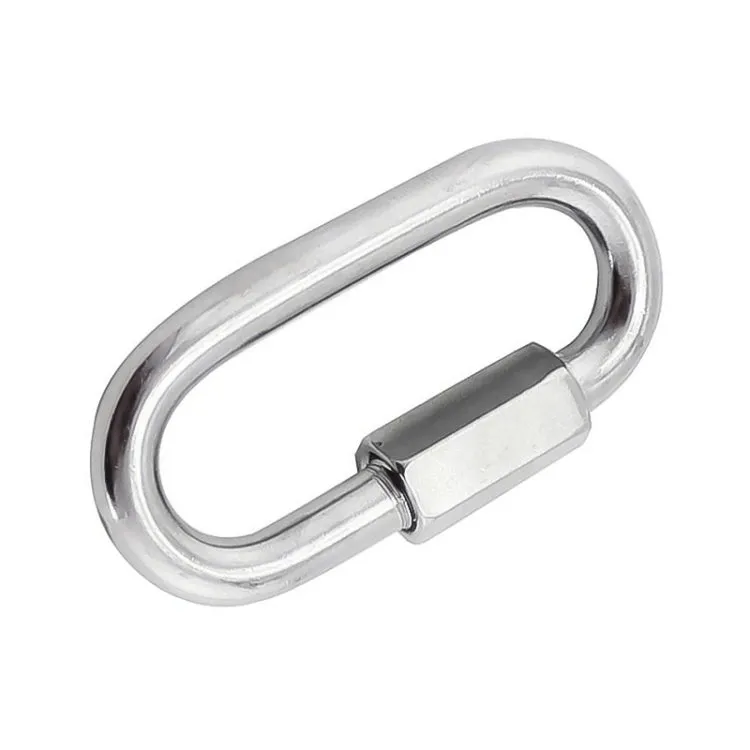 5 PCS 4mm 304 Stainless Steel Quick Connect Ring Runway Buckle