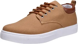 BORAMAX Men's Black Low Top Shoes Canvas Sneaker with Soft Insole Causal Dress Shoes for Men Comfortable Walking Shoes
