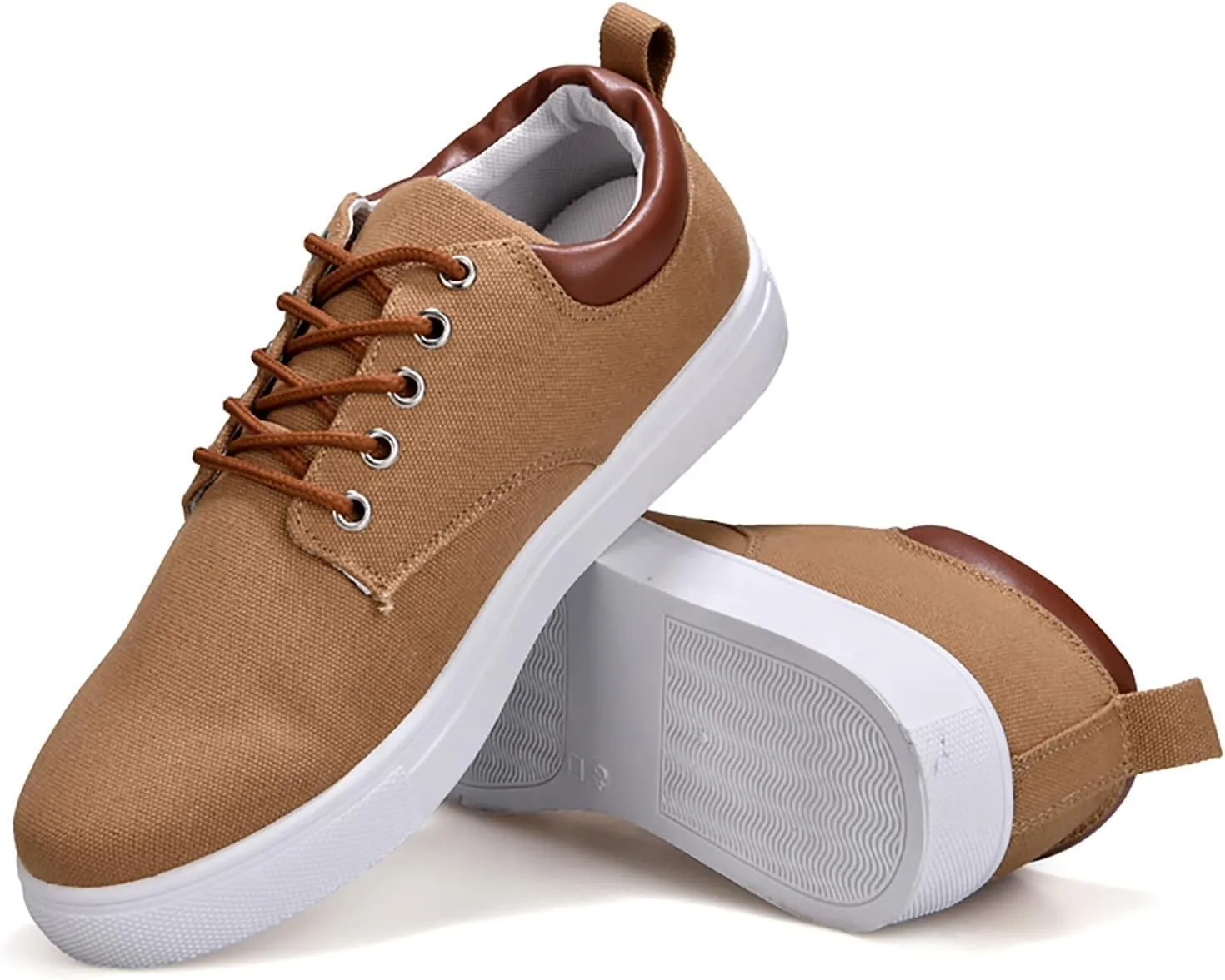 BORAMAX Men's Black Low Top Shoes Canvas Sneaker with Soft Insole Causal Dress Shoes for Men Comfortable Walking Shoes