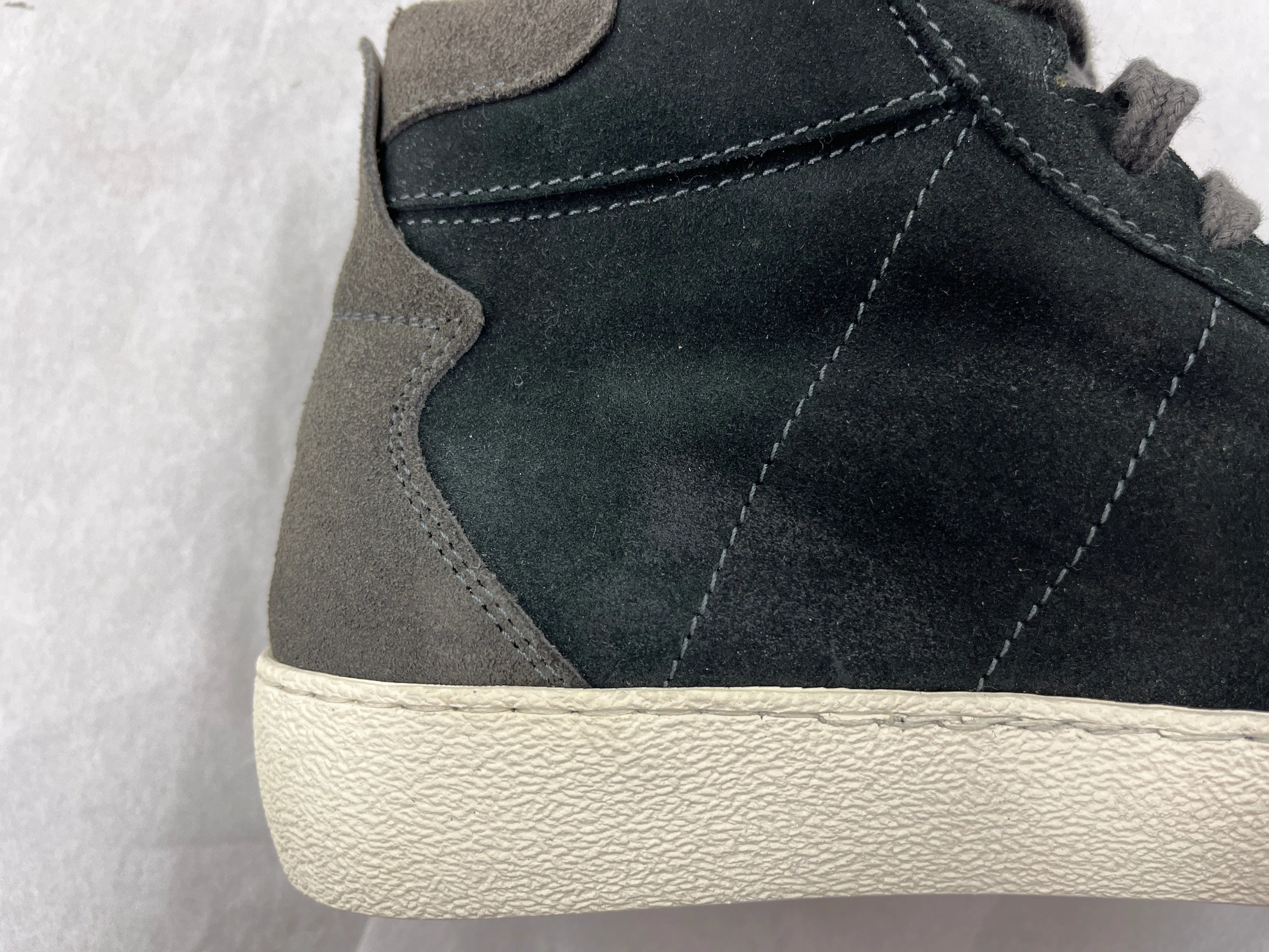 Daniela Fargion Black Grey Suede Mid Top Fashion Sneakers - 7