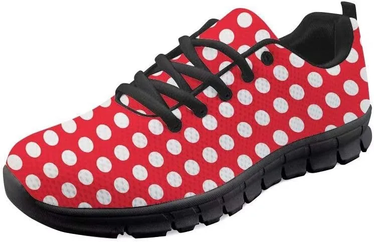 Dellukee Women's Casual Walking Shoes Solid Color Durable Breathable Lace Up Sport Running Fashion Sneaker