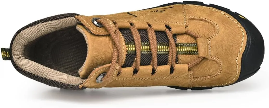 Hiking Shoes for Men Waterproof Non-Slip Durable Outdoor Travel High top Shoes Comfort Black/Brown