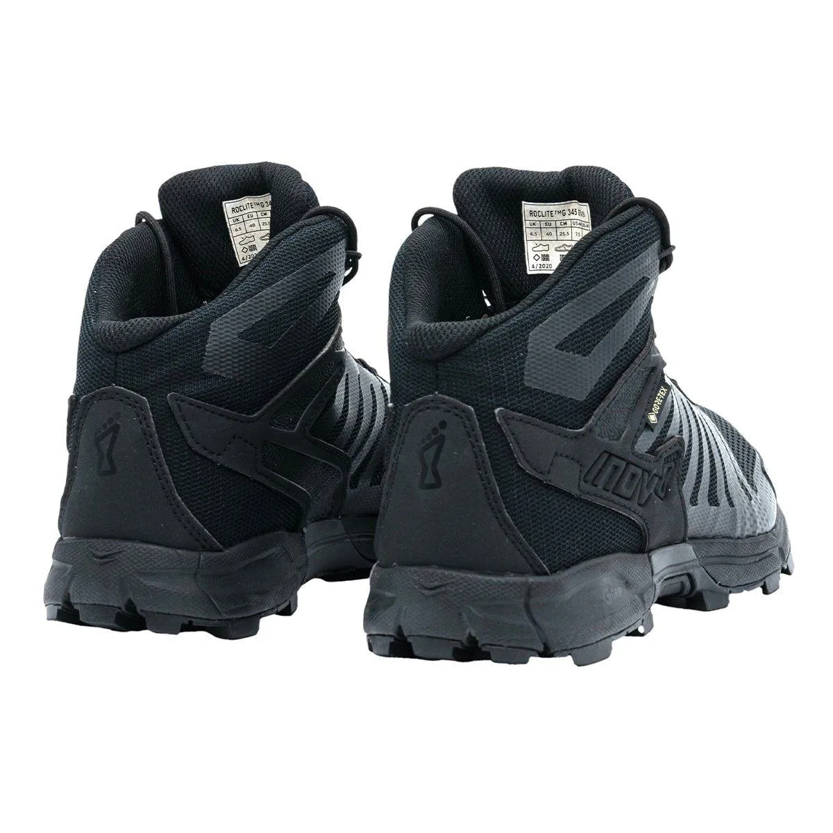 Inov-8 Roclite G 345 Goretex V2 Hiking Boots Sport Shoes Fabric Black Colour For Men