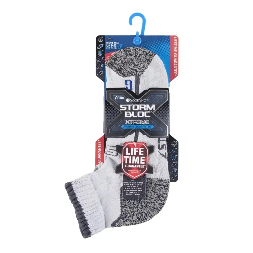 Storm bloc - 1 pair mens cotton ankle socks (6-8.5 / ecru)