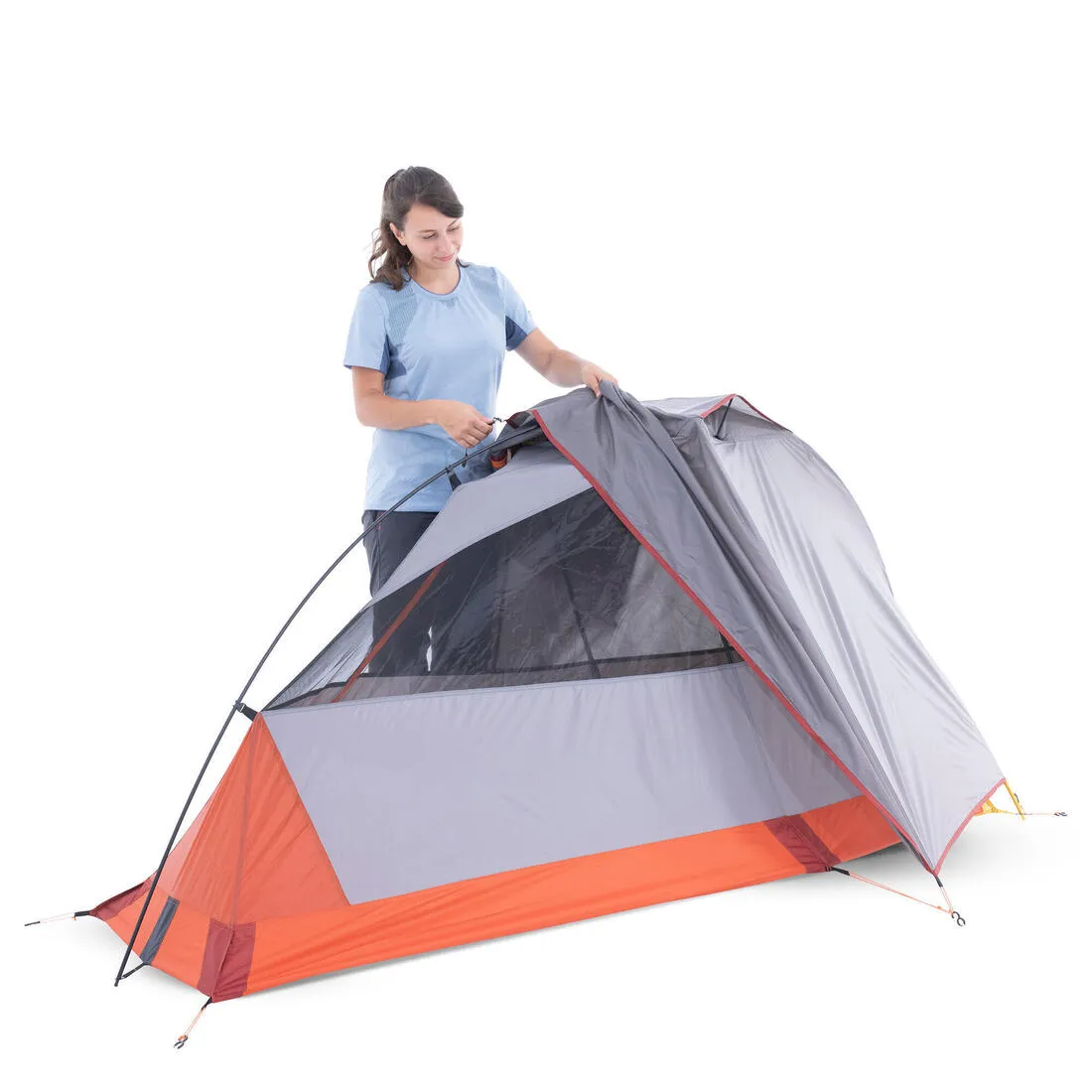Tienda de campaña domo 1 persona de trekking Forclaz Trek900